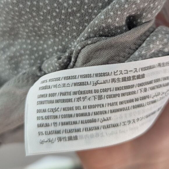 Abercrombie & Fitch Sage Green Polka Dot Puff Sleeve Bodysuit Women's Size XS - Picture 7 of 10